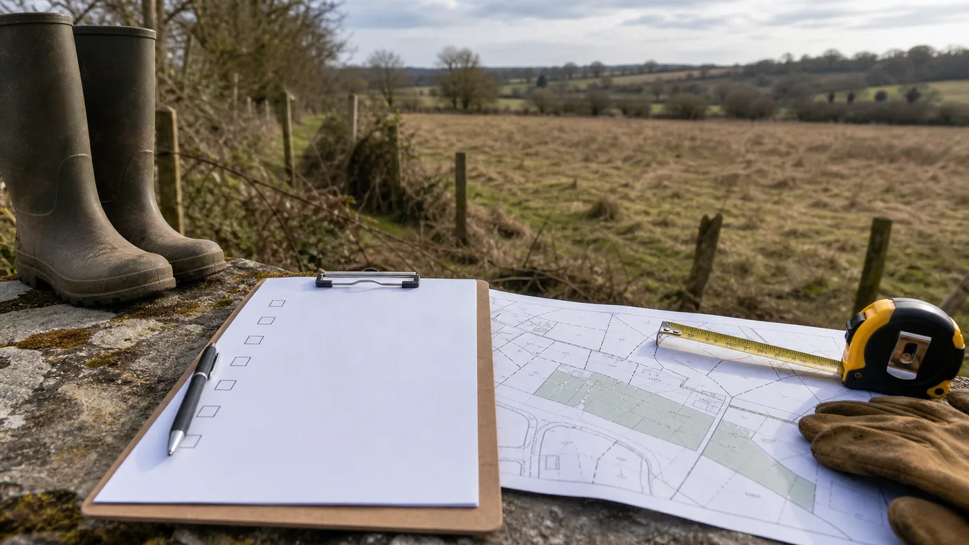 Checklist et plan pour vérifier une parcelle non constructible avant achat