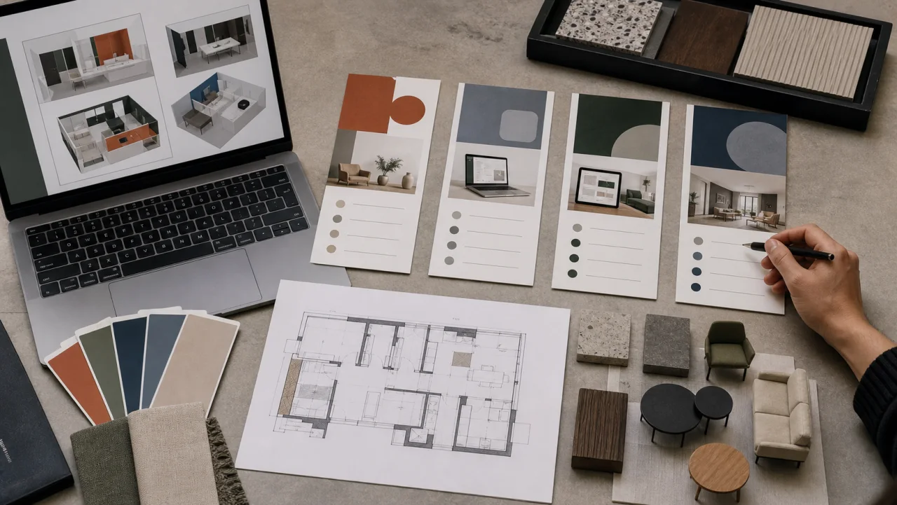 Comparaison entre logiciel, prestation déco et accompagnement de design intérieur