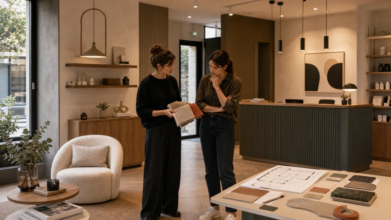 Design intérieur professionnel pour un petit lieu recevant du public