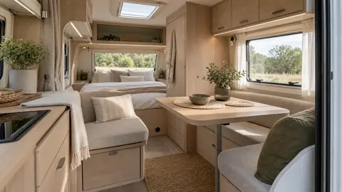 Aménagement intérieur d'une petite caravane, les choix qui changent tout