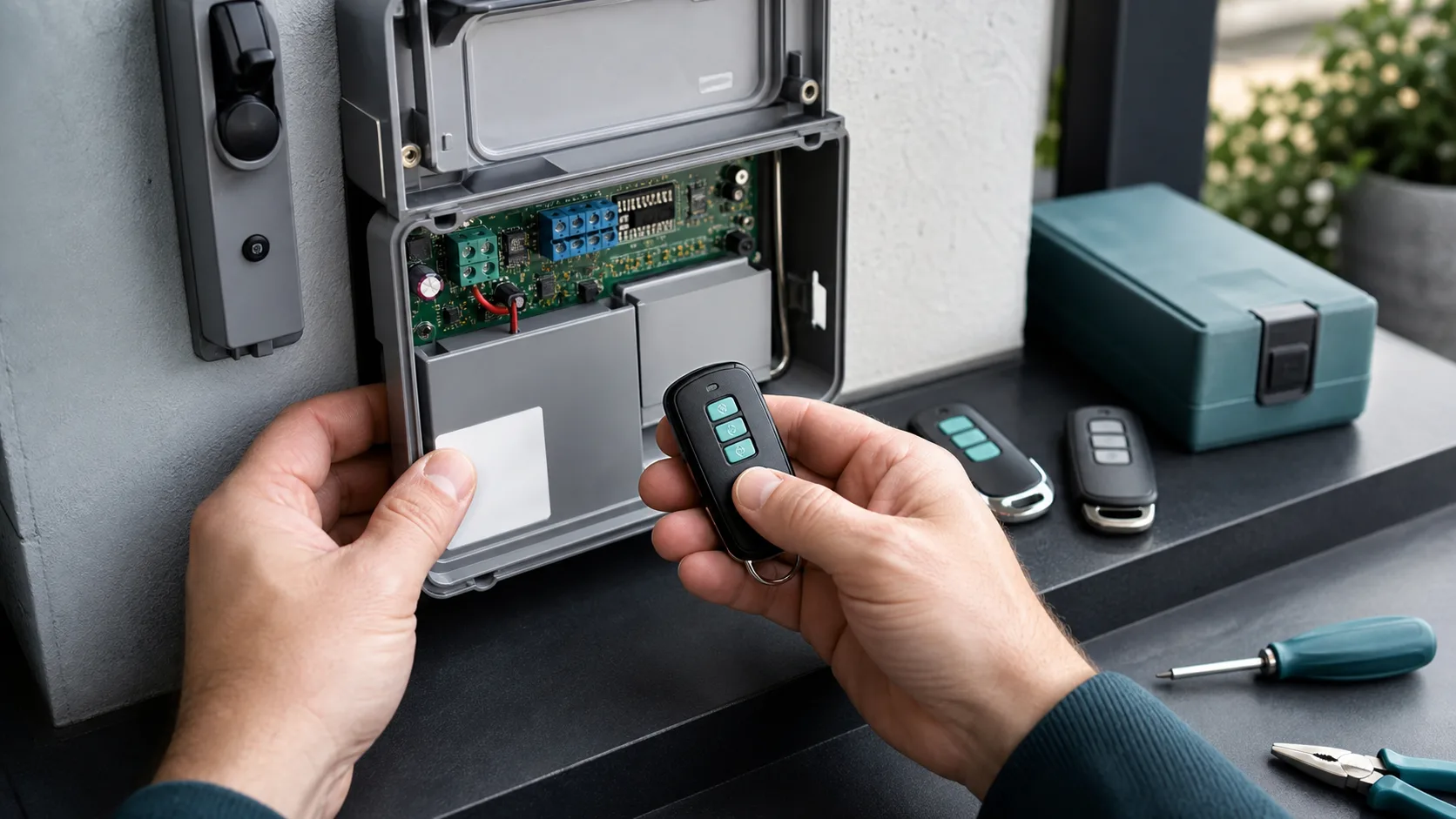 vérification du récepteur de portail avant ajout d’une télécommande