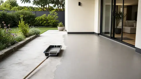 Réussir une peinture sur béton extérieur sans cloques ni traces