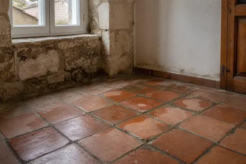 Carrelage humide dans une maison ancienne, trouvez la cause avant de traiter