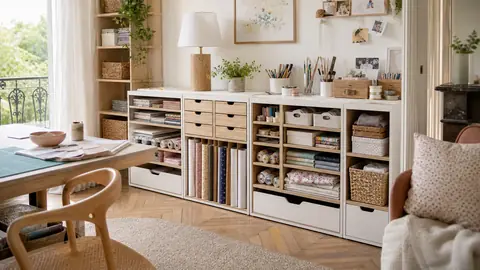 Meuble rangement activité manuelle, organiser sans figer la créativité